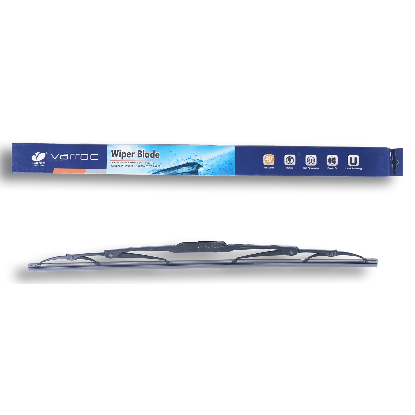 Wiper Blade, 9 mm U Hook, 483 mm/19 inches, Passenger & Driver Side -WIPB-UNIV-UH19
