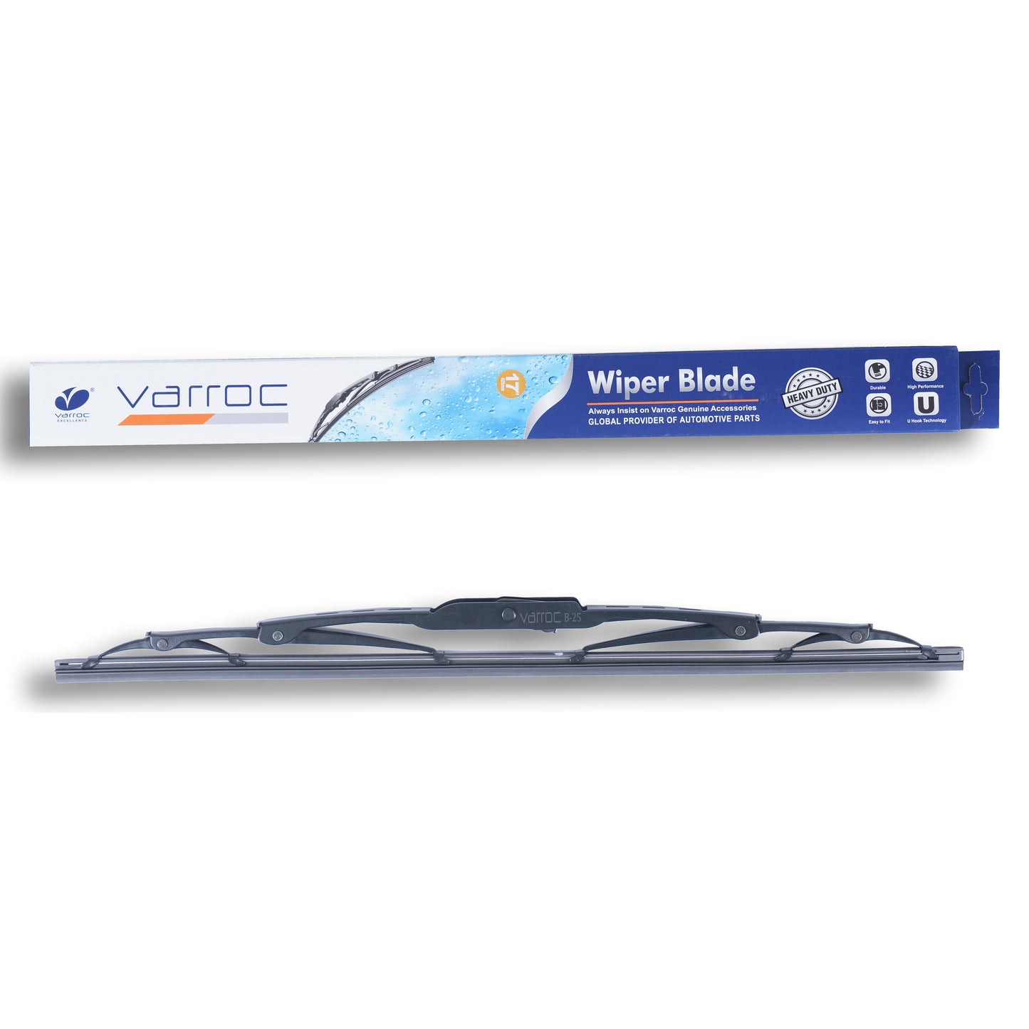 Wiper Blade, 9 mm U Hook, 432 mm/17 inches, Driver Side & Passenger Side -WIPB-UNIV-UH17