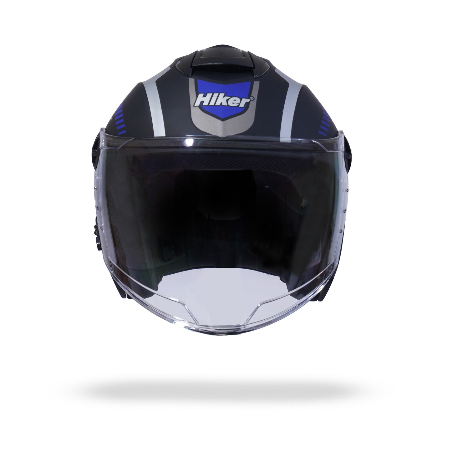 FLASH PRO MAX Half Face Helmet -Matt Black Blue -HLMT-BBLU-FLSPMX4