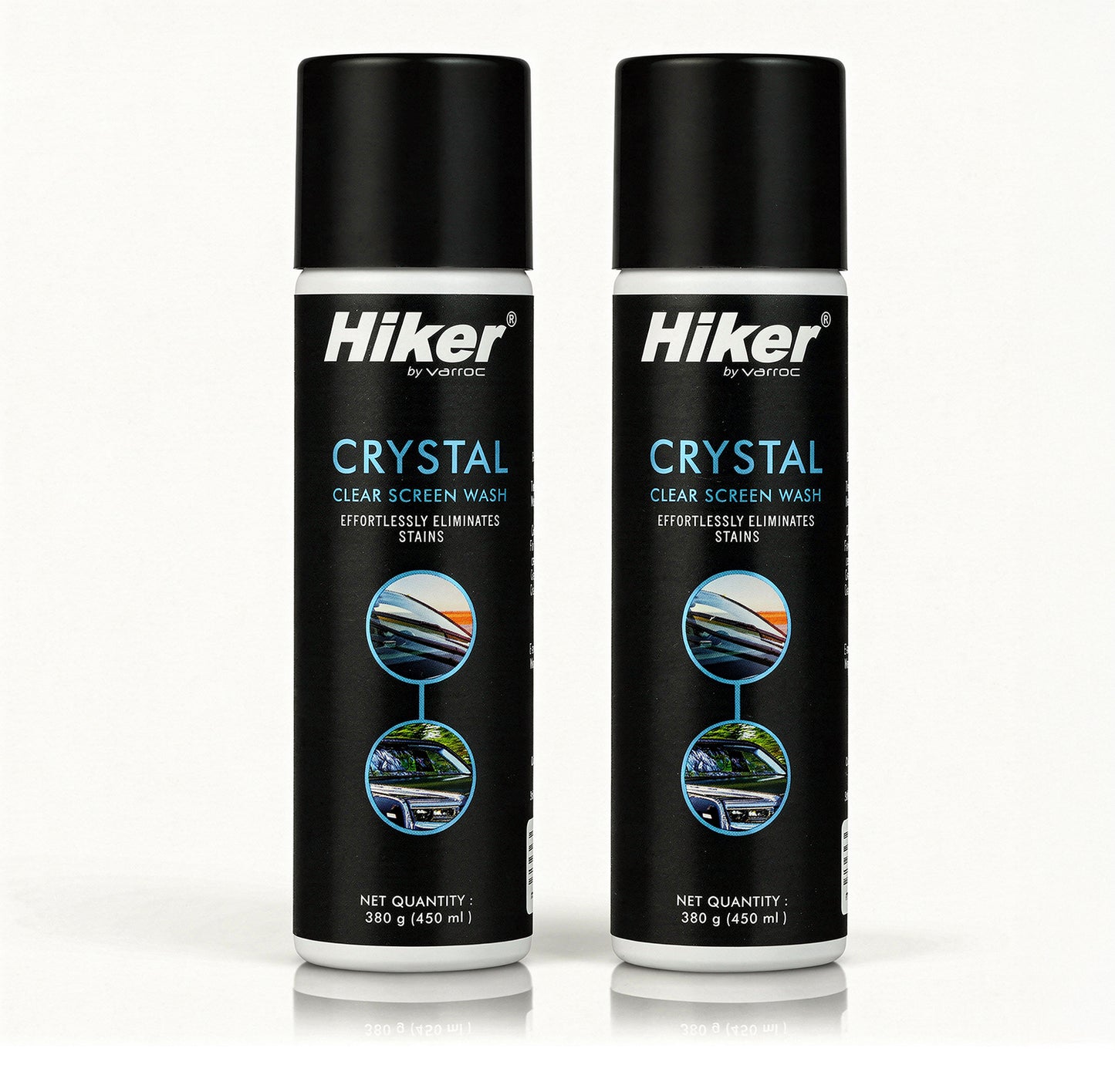Hiker by Varroc Crystal Clear Screen Wash for Cars - Pack of 2 -CARC-UNIV-CCSW