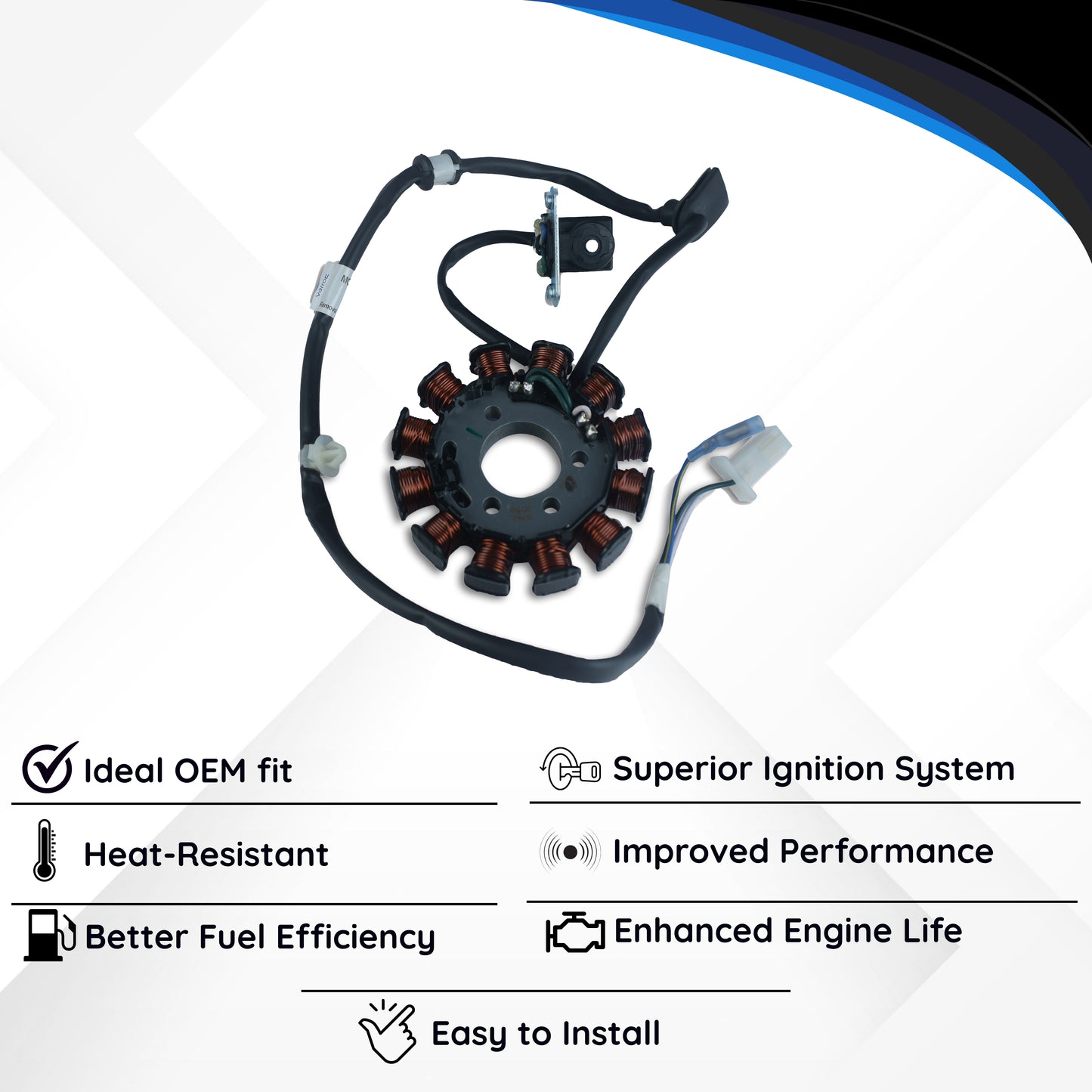 Varroc Hoonda Coil Plate Assembly Stator Actva 3G 5G MGCP-ATVA-3G5G | High-Performance Copper Winding