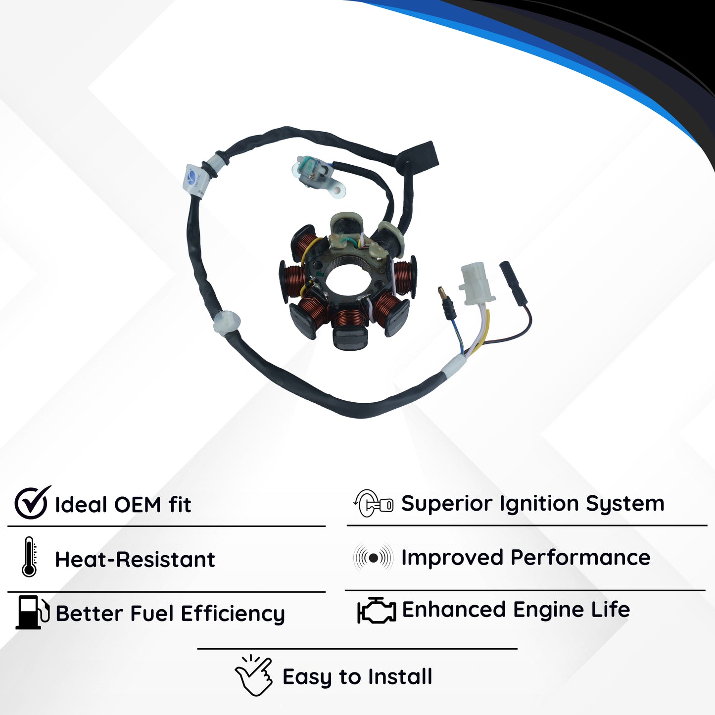 Varroc Hoonda Coil Plate Assembly Actva 110Cc MGCP-ATVA-110C | High-Performance Copper Winding