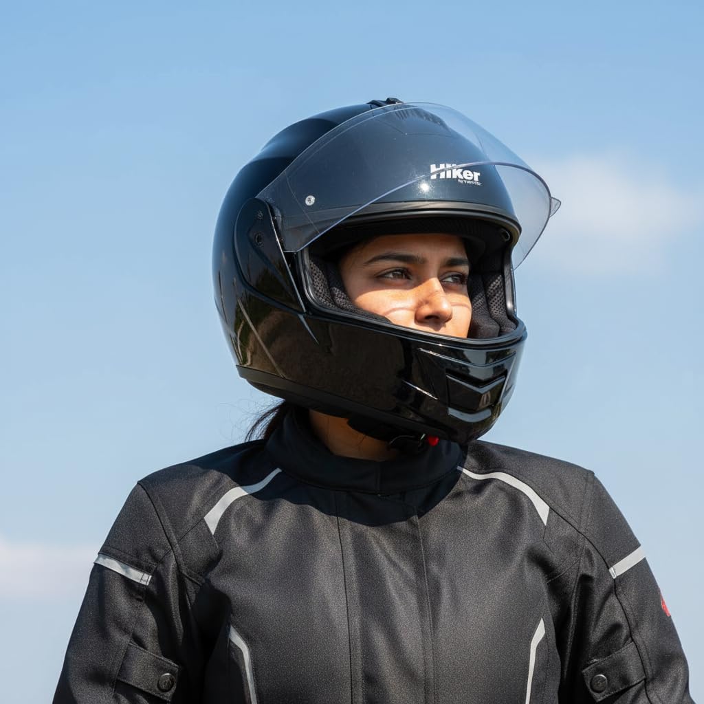 Hiker Pluto Natural Black Flip Up Helmet