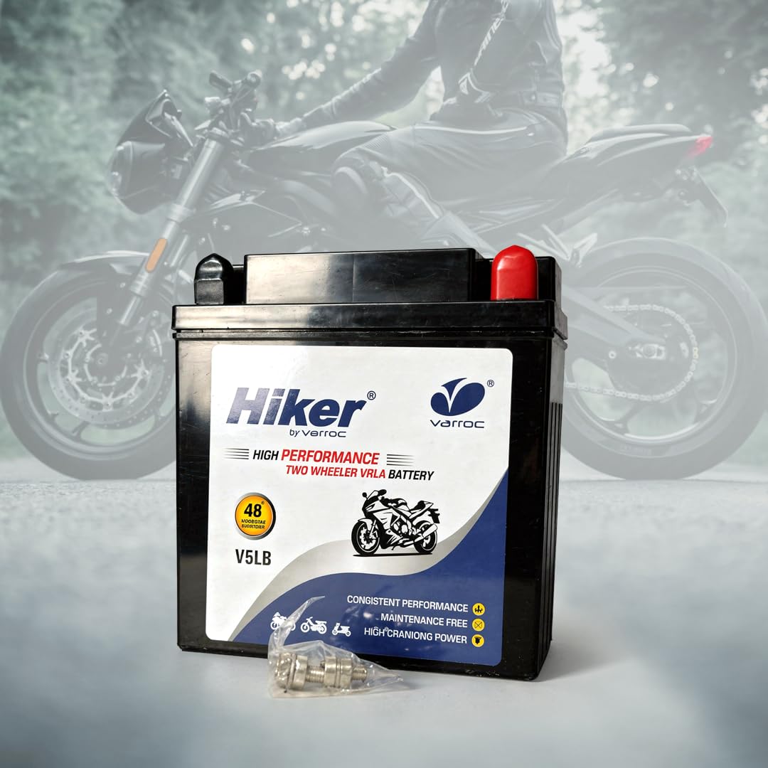 Hiker by Varroc V5LB, 5Ah and 12 V Battery for Bike -BTRY-5AH-V5LB