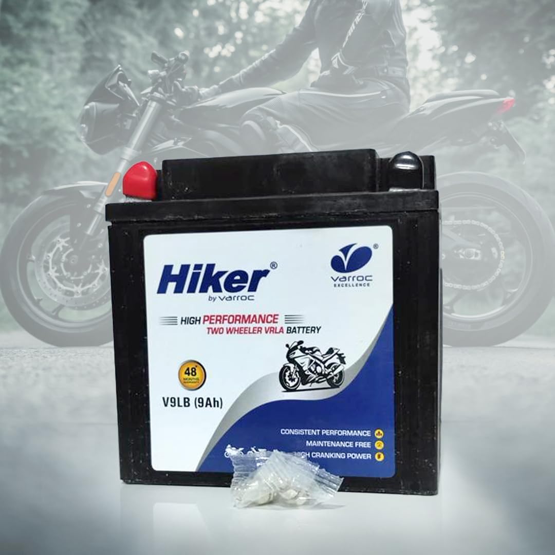 Hiker by Varroc V9LB, 9Ah and 12 V Battery for Bike -BTRY-9AH-V9LB