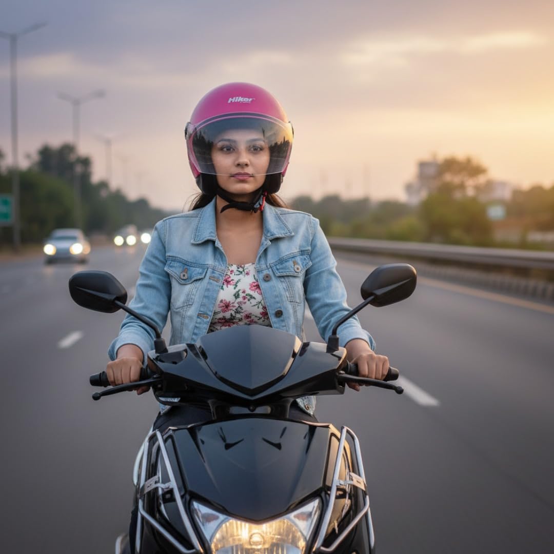 Hiker Lyra Pro Baby Pink Half Face Helmet