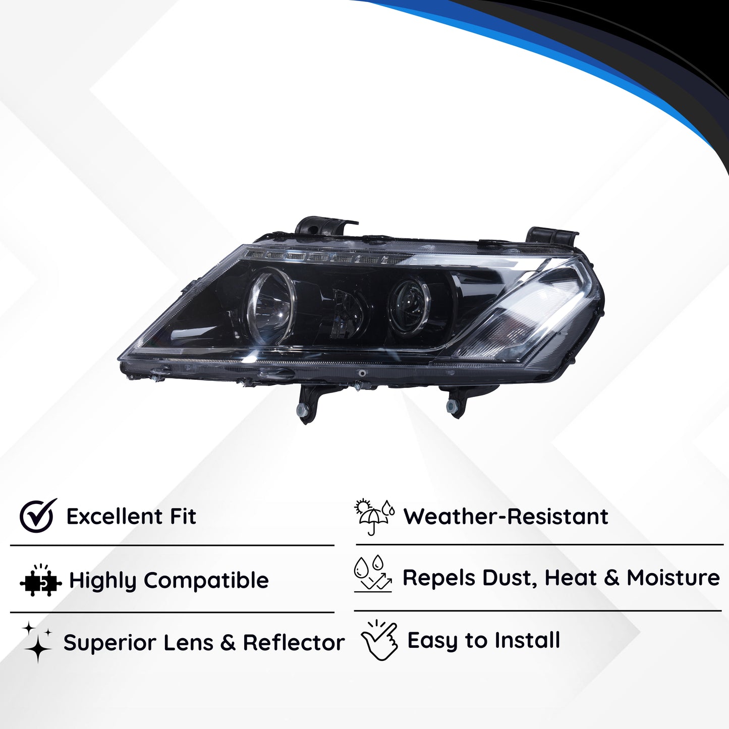 Varroc Headlamp Assy Magnit Py1Bhigh Lh 606Ve0A - HLA-MGNIT-HIL