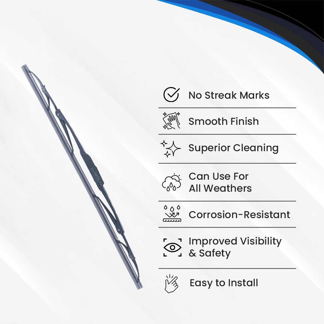 Wiper Blade, 9 mm U Hook, 483 mm/19 inches, Passenger & Driver Side