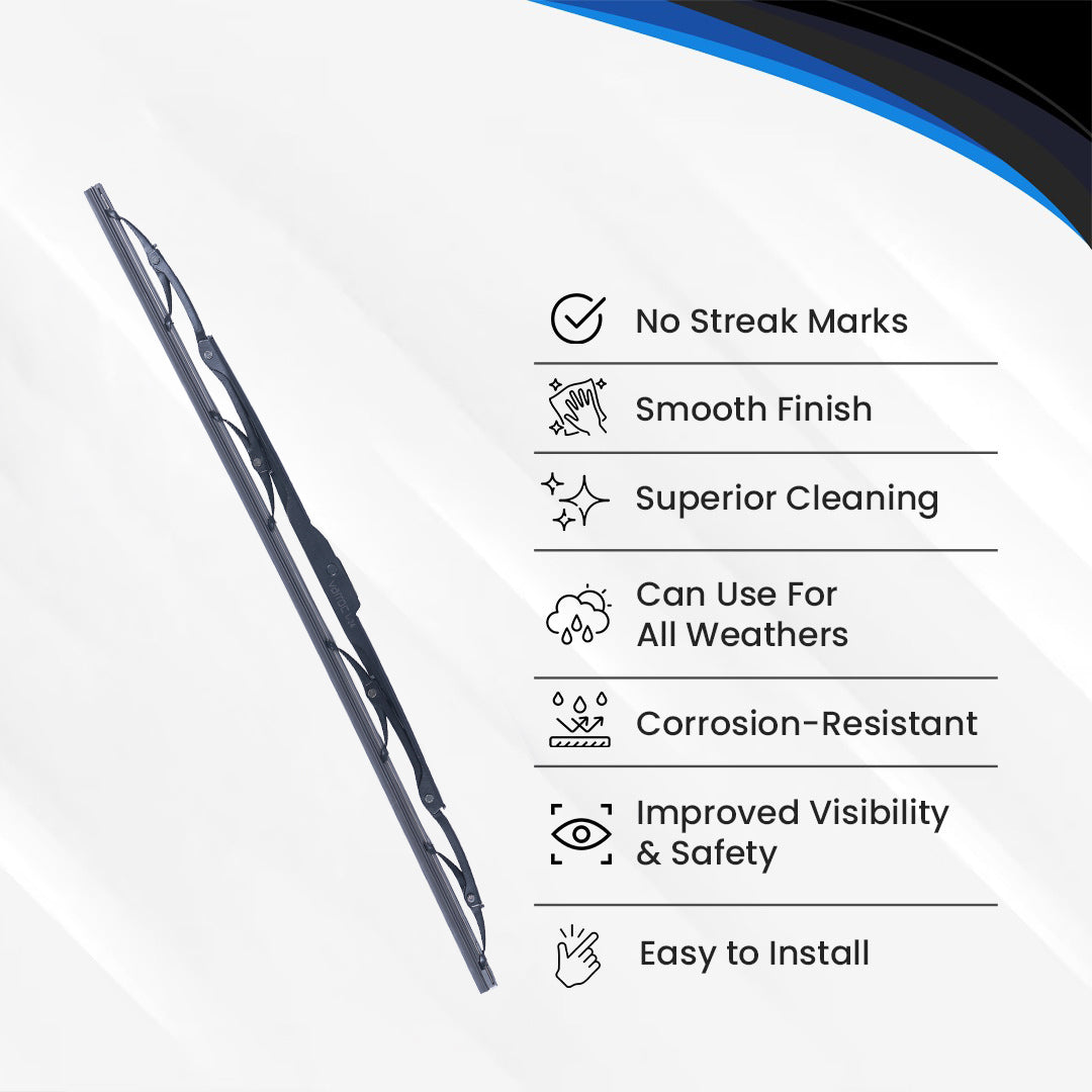 Wiper Blade, 9 mm U Hook, 508 mm/20 inches, Passenger & Driver Side -WIPB-UNIV-UH20