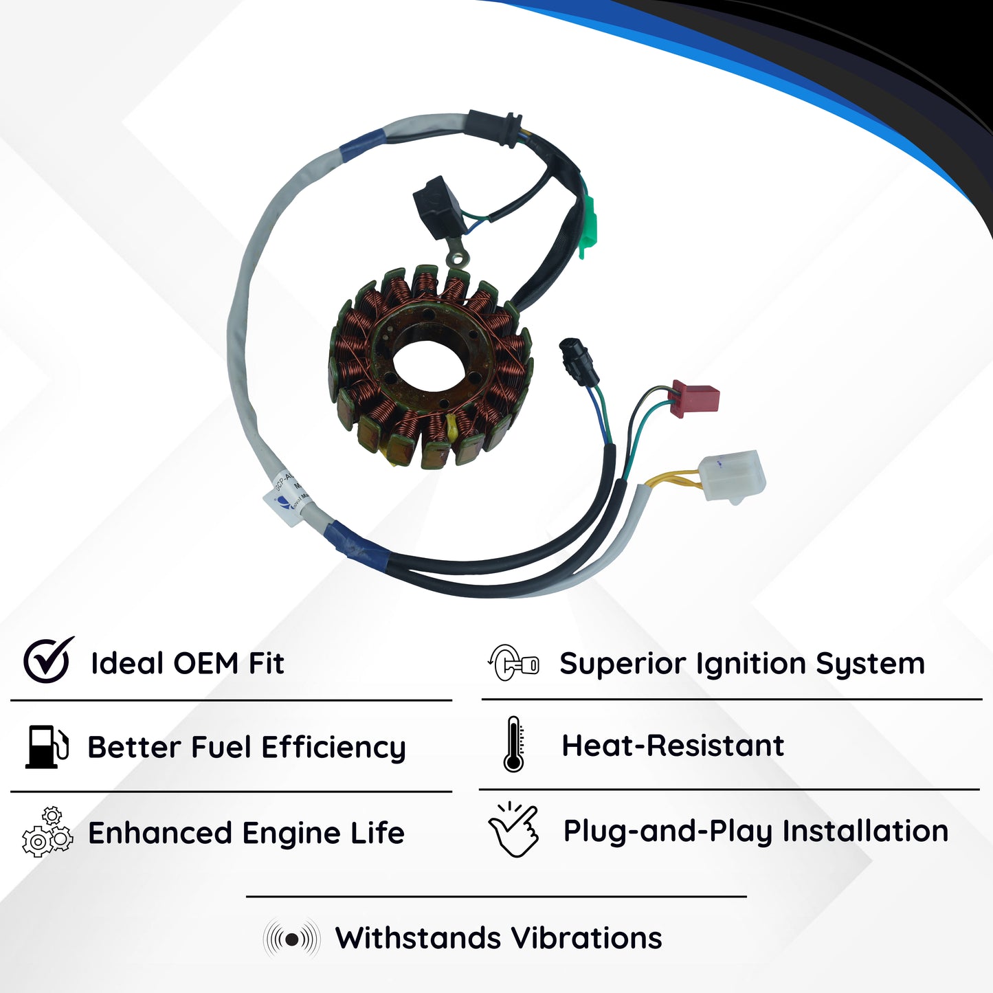 Varroc BAJJ Coil Plate Assembly Auto4 Optma Compaq MGCP-AUTO4-AN13 | High-Performance Copper Winding