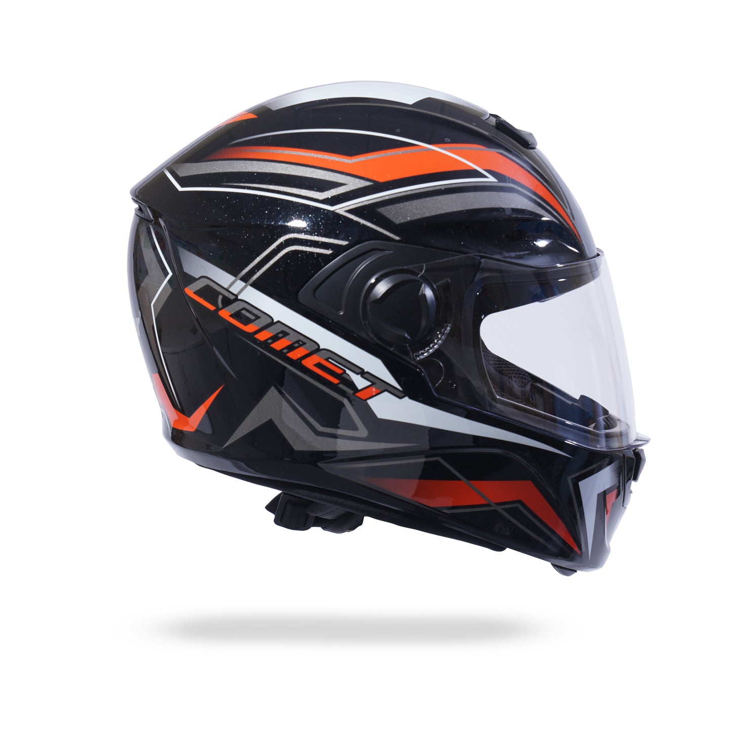 COMET PRO MAX Full Face Helmet-Gloss Black Orange