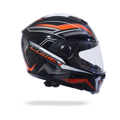 COMET PRO MAX Full Face Helmet-Gloss Black Orange