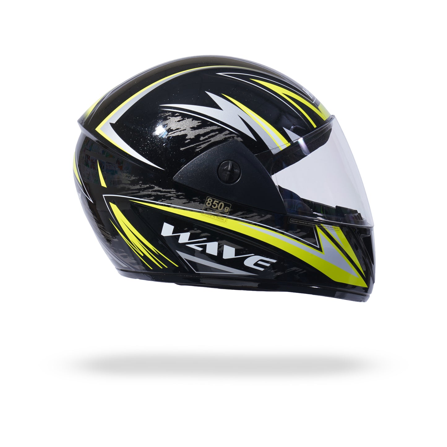 WAVE PRO MAX Full Face Helmet-Gloss Black Yellow