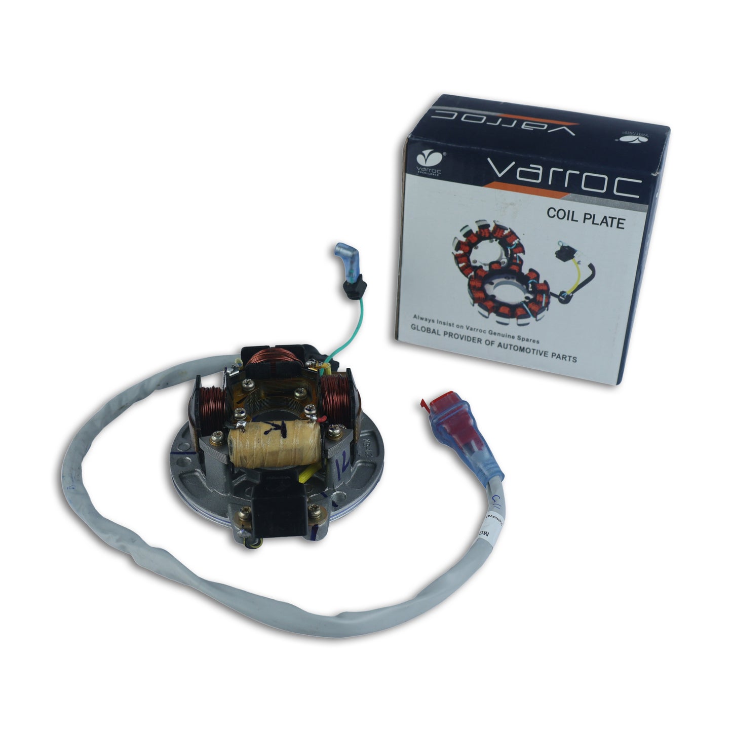 Varroc BAJJ Coil Plate Assembly Boxr C 100 MGCP-C100-DF20 | High-Performance Copper Winding