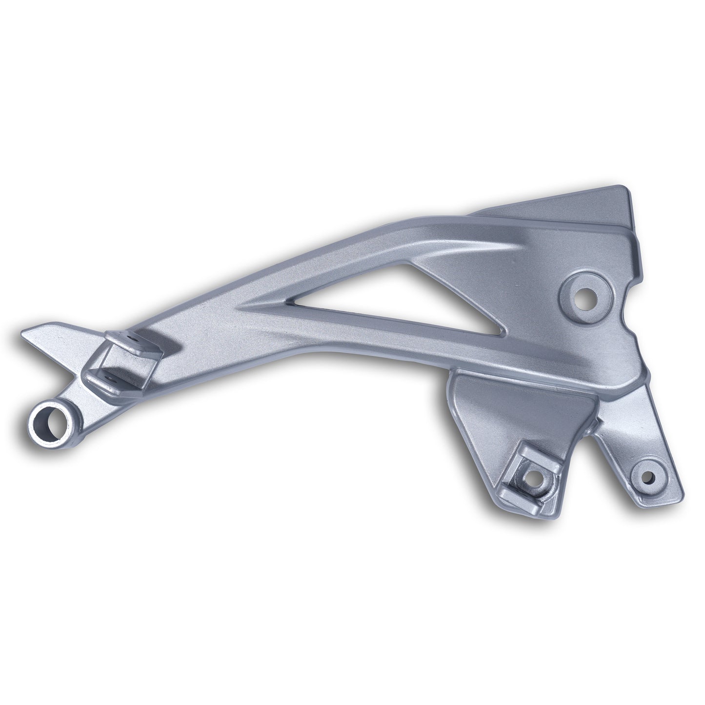 Varroc Foot Rest Bracket Right Hand for Pulsur 220 SF – Silver | Heavy-Duty Aluminium Casting | Rust-Free, Corrosion Resistant, Easy to Install, Durable & Lightweight | OEM Quality Motorcycle Spare Part FBKT-P200-DK38S