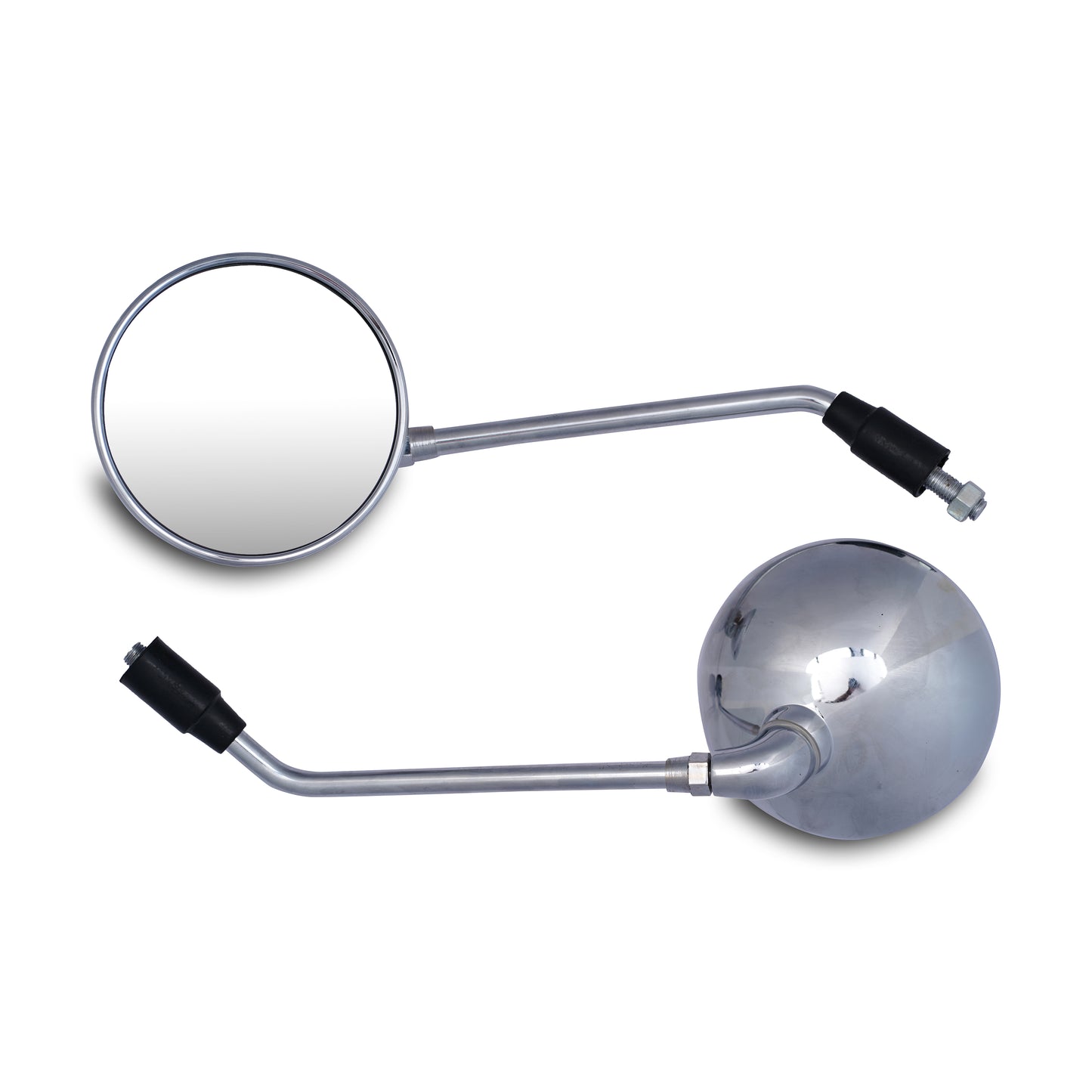 Varroc Shatter Proof Rear View Mirror For Royal Enfeld CHROM Left Hand BULLET CLASSIC NM  (Pack of 1) - REVM-BULT-342AL