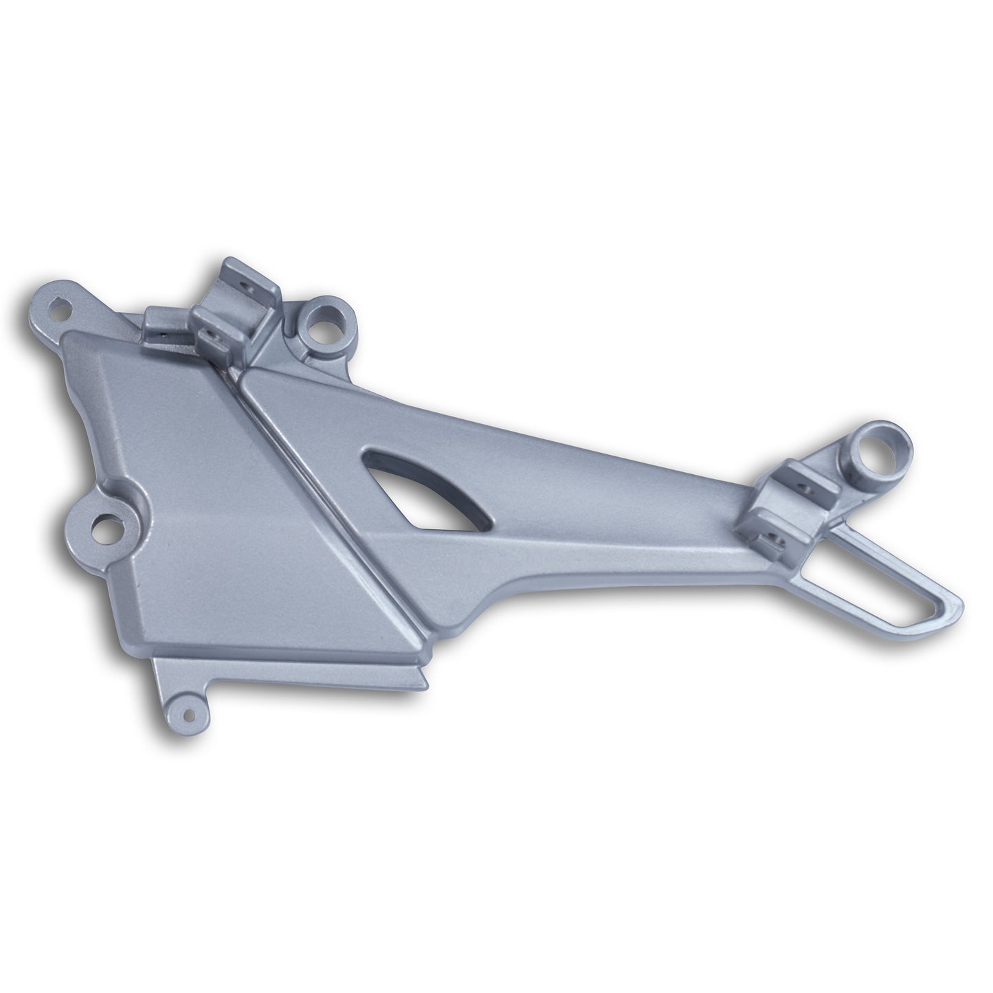 Varroc Foot Rest Bracket Right Hand for Karisma ZMR – Silver | Heavy-Duty Aluminium Casting | Rust-Free, Corrosion Resistant, Easy to Install, Durable & Lightweight | OEM Quality Motorcycle Spare Part FBKT-KZMR-53KRS