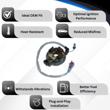 Varroc BAJJ Coil Plate Assembly Boxr C 100 MGCP-C100-DF20 | High-Performance Copper Winding