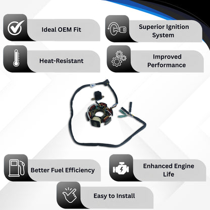 Varroc Hoonda Coil Plate Assembly Actva O M 100Cc MGCP-ATVA-3101 | High-Performance Copper Winding