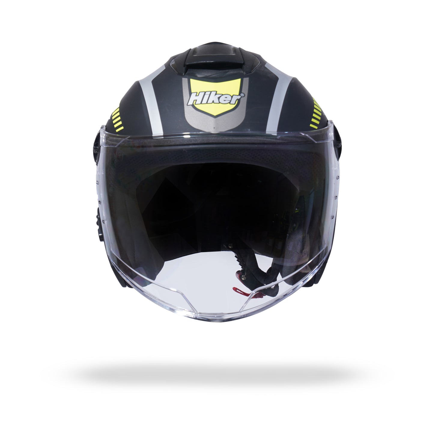 FLASH PRO MAX Half Face Helmet -Matt Black Yellow -HLMT-BYLW-FLSPMX2