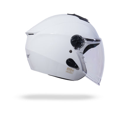 FLASH PRO Half Face Helmet -Gloss White