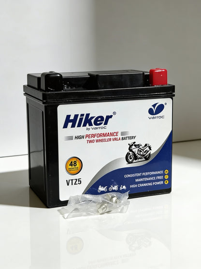 Hiker by Varroc VTZ5, 4Ah and 12 V Battery for Bike