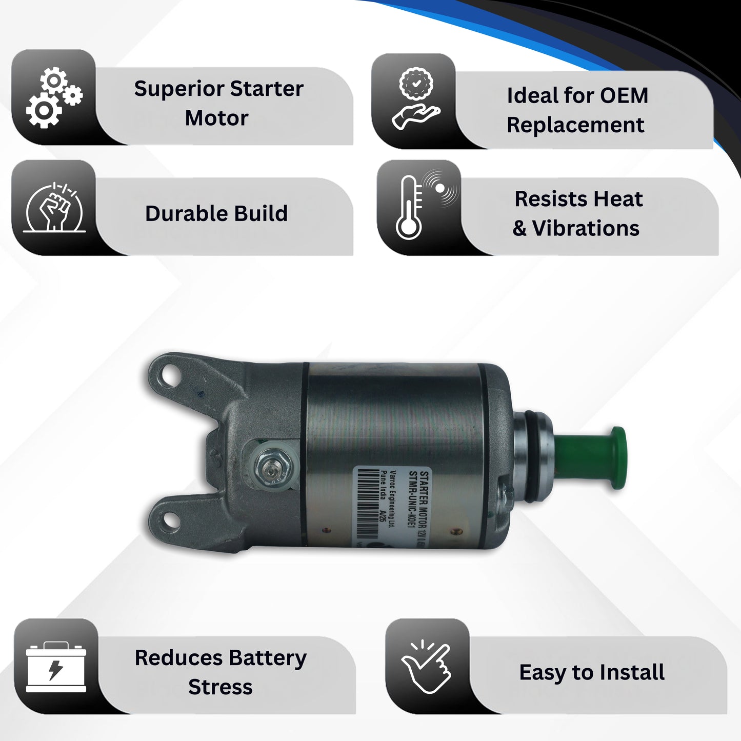 Starter Motor for Unicon 160 & Honet 160 -STMR-UNIC-KOE1