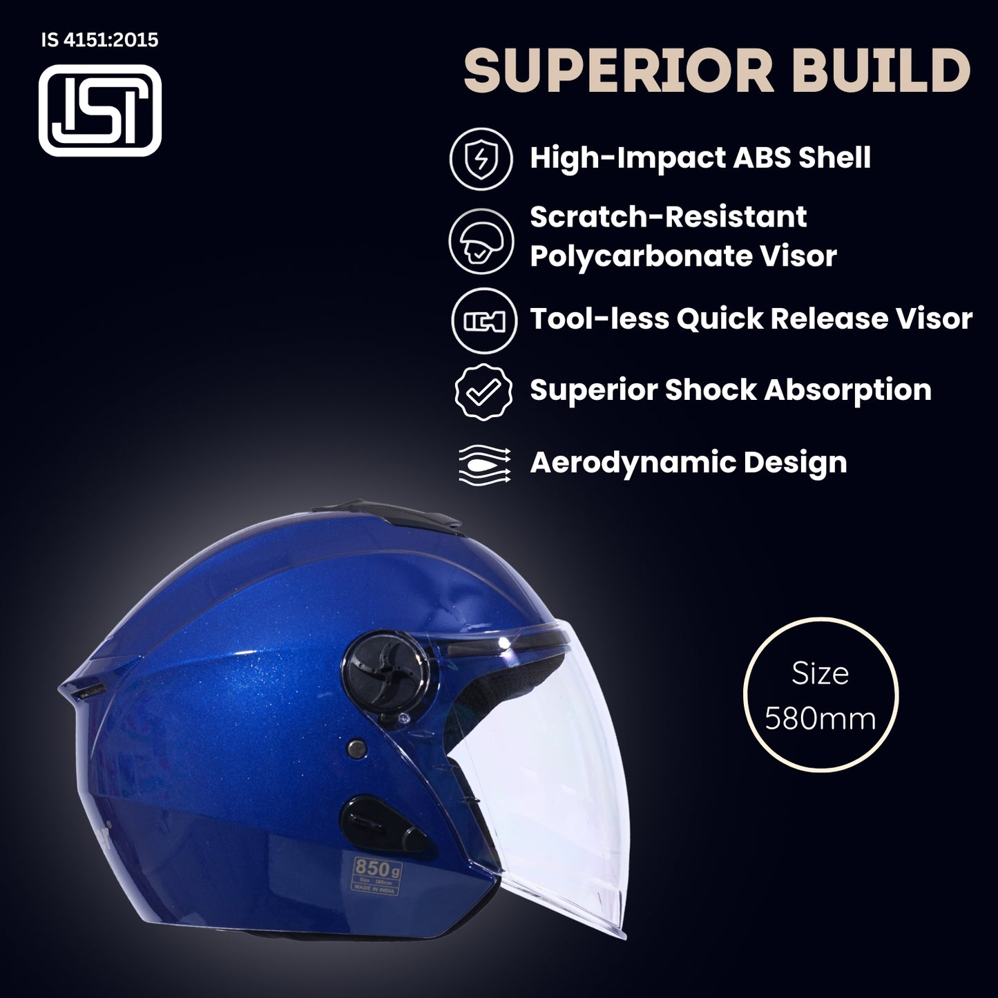 FLASH PRO Half Face Helmet