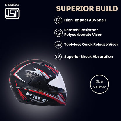 WAVE PRO MAX Full Face Helmet -Matt Black