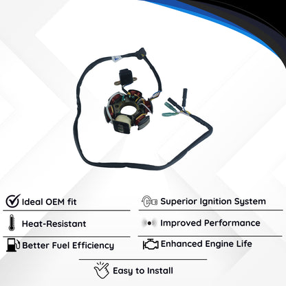 Varroc Hoonda Coil Plate Assembly Actva O M 100Cc MGCP-ATVA-3101 | High-Performance Copper Winding