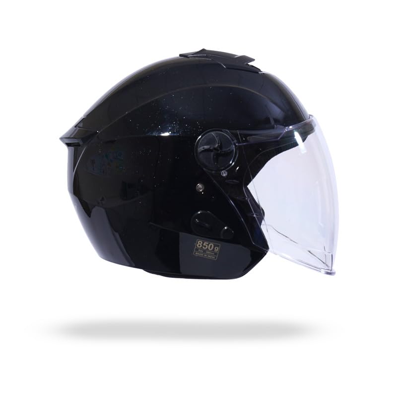 FLASH PRO Half Face Helmet -Gloss Black -HLMT-GBLK-FLSPRO1