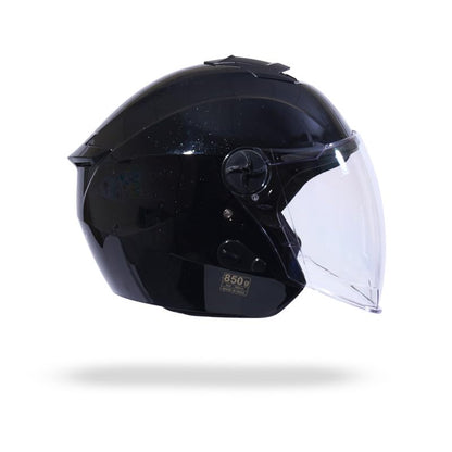 FLASH PRO Half Face Helmet -Gloss Black -HLMT-GBLK-FLSPRO1