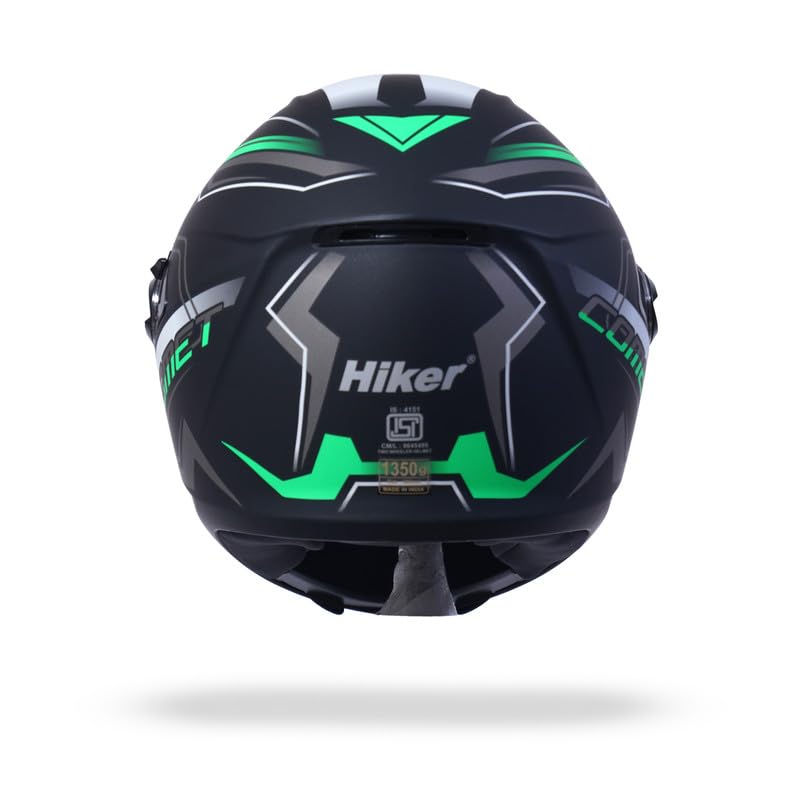 COMET PRO MAX Full Face Helmet-Matt Black Green -HLMT-BGRN-COMET5