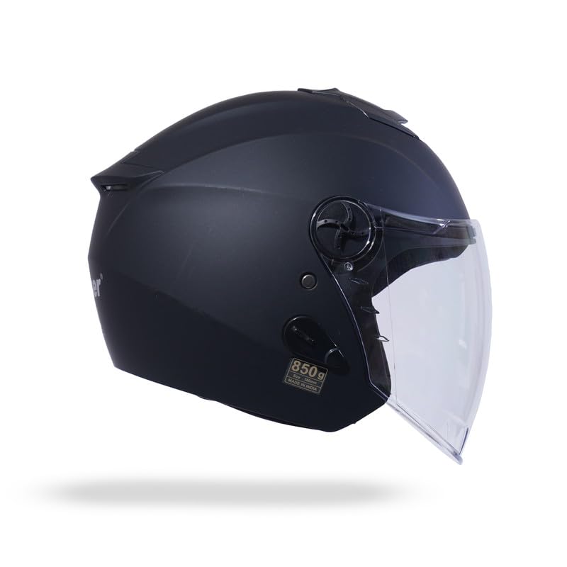 FLASH PRO Half Face Helmet -Matt Black -HLMT-MBLK-FLSPRO2