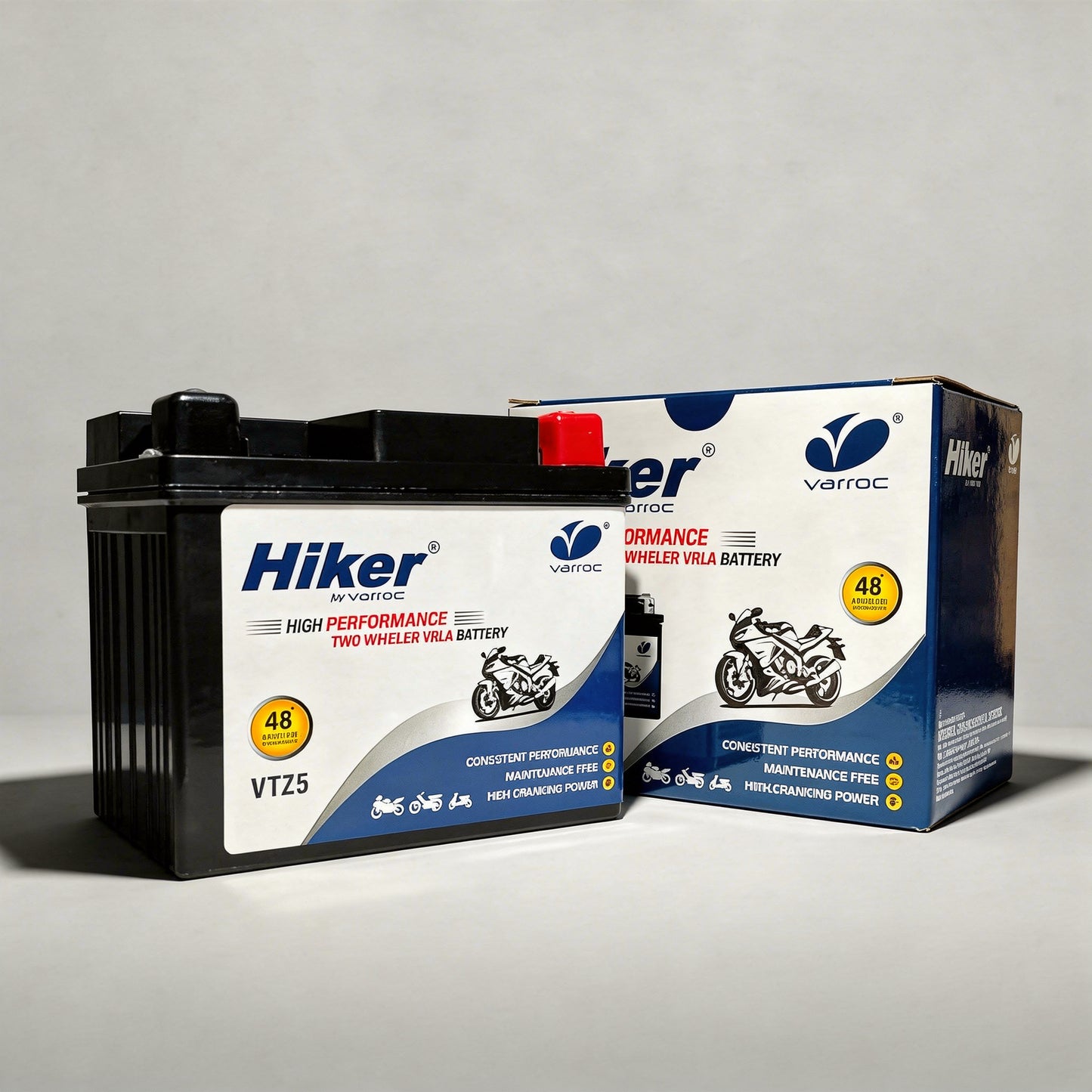 Hiker by Varroc VTZ5, 4Ah and 12 V Battery for Bike