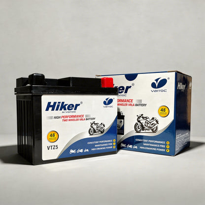 Hiker by Varroc VTZ5, 4Ah and 12 V Battery for Bike