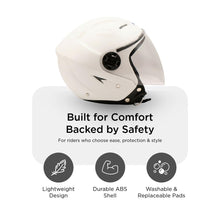 Hiker Nebula Natural White Half Face Helmet