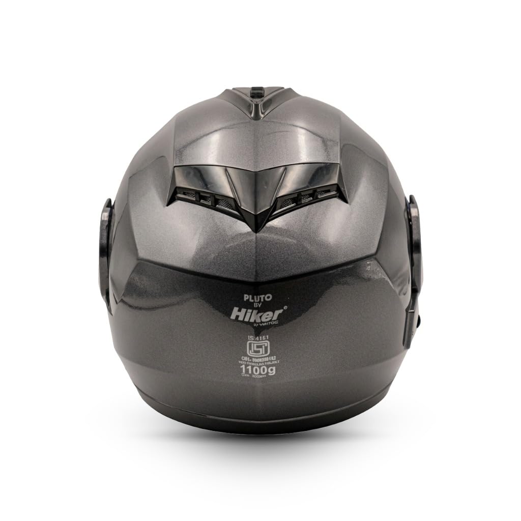 Hiker Pluto Pro Black Flip Up Helmet with Helmet Cleaner & Sanitizer Combo - HLMT-GRED-PPRO3 & CARC-UNIV-HCLN