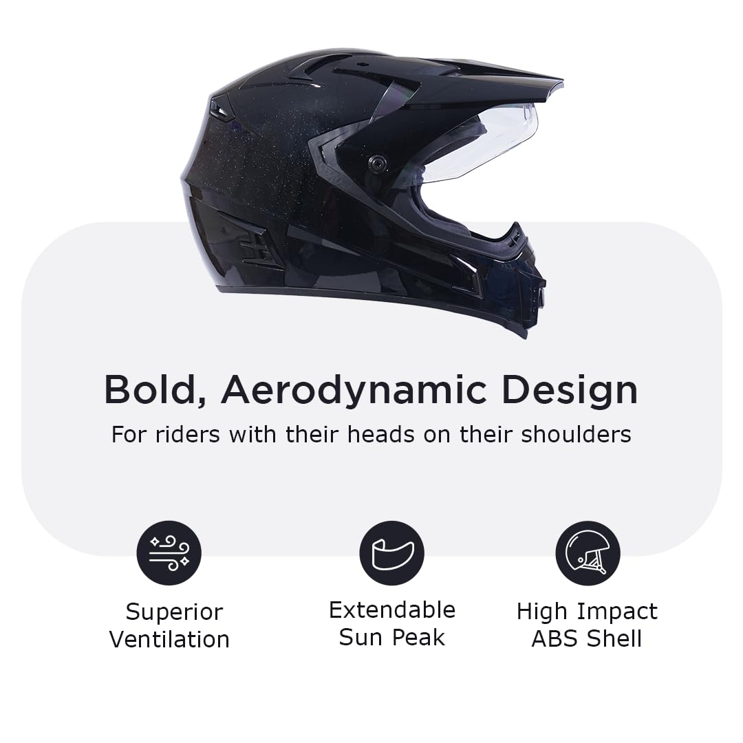 METEOR Full Face Helmet-Gloss Black -HLMT-GBLK-MTEOR1