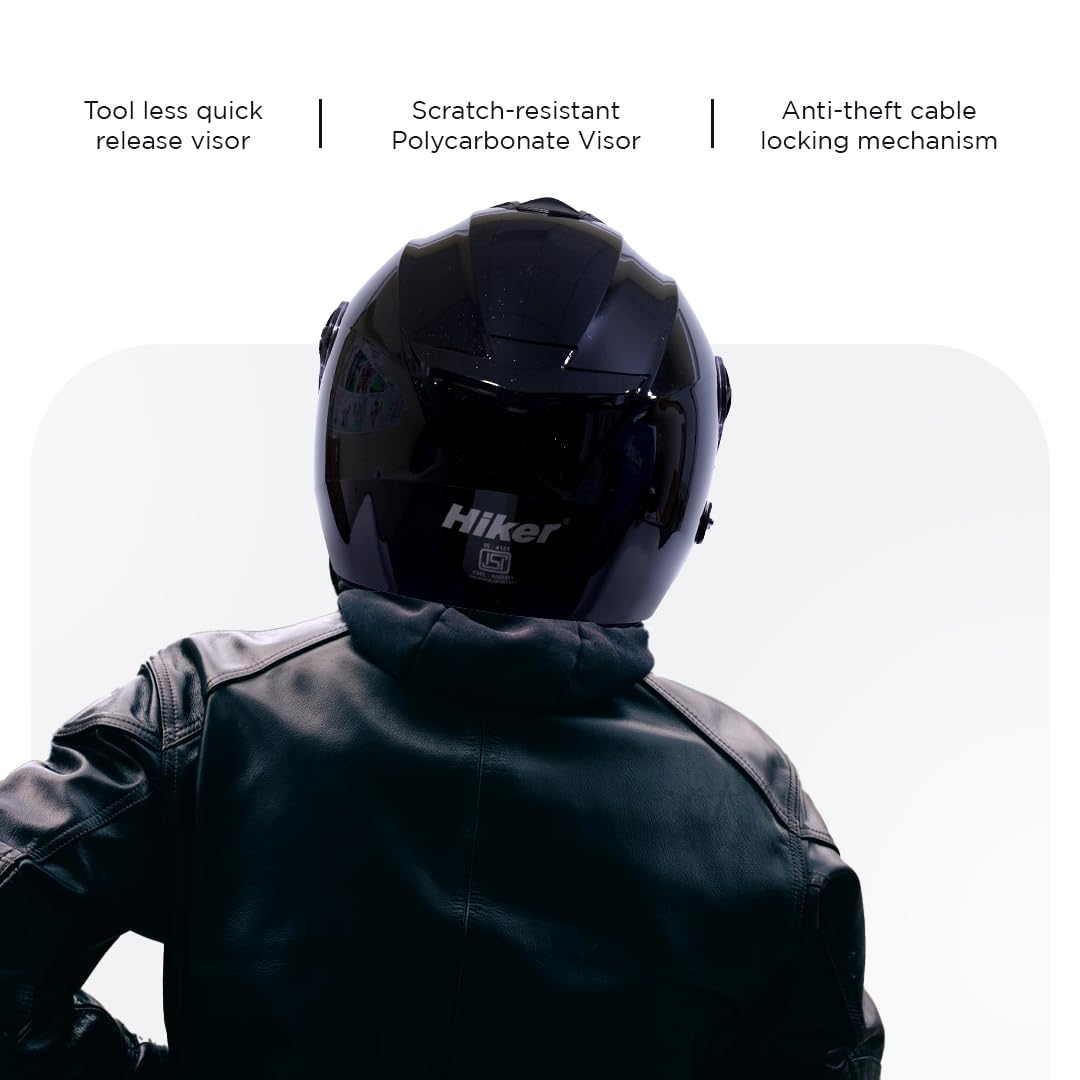 FLASH PRO Half Face Helmet -Gloss Black -HLMT-GBLK-FLSPRO1