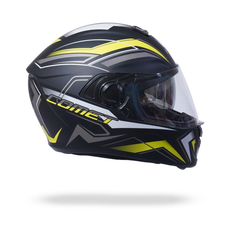 Comet Pro Max HD2 Full Face Helmet Size L 600MM Matt Black And Yellow