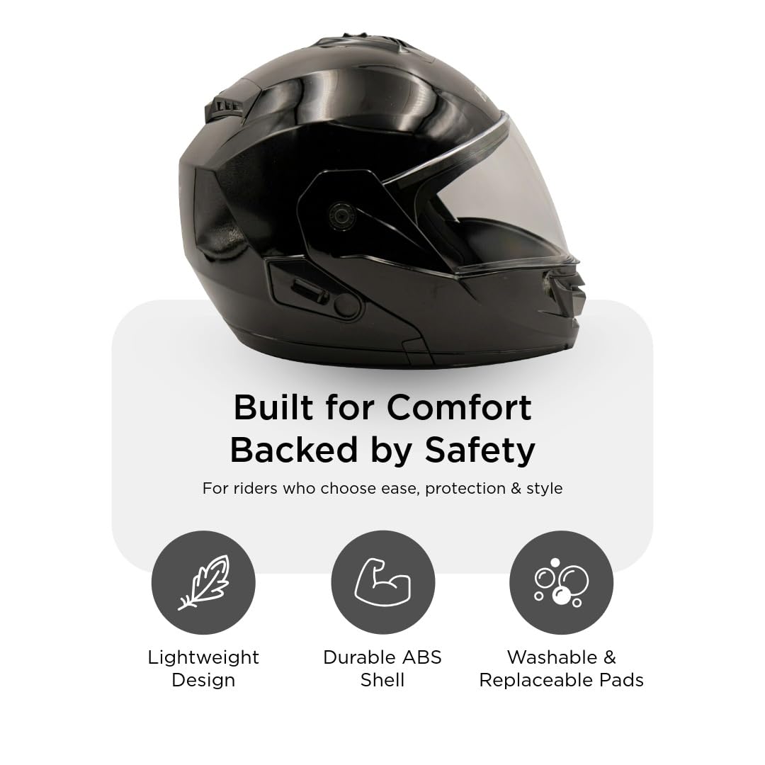 Hiker Pluto Natural Black Flip Up Helmet