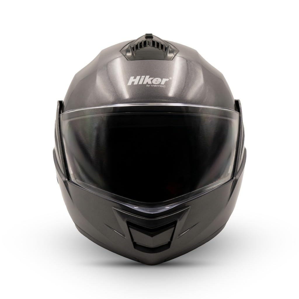 Hiker Pluto Pro Black Flip Up Helmet with Helmet Cleaner & Sanitizer Combo - HLMT-GRED-PPRO3 & CARC-UNIV-HCLN