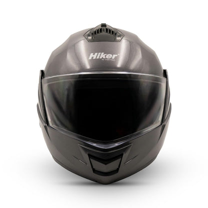 Hiker Pluto Pro Black Flip Up Helmet with Helmet Cleaner & Sanitizer Combo - HLMT-GRED-PPRO3 & CARC-UNIV-HCLN