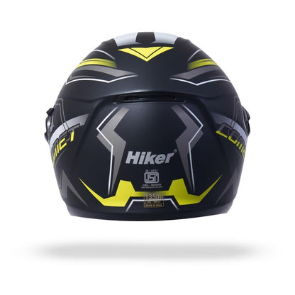 Comet Pro Max HD2 Full Face Helmet Size L 600MM Matt Black And Yellow
