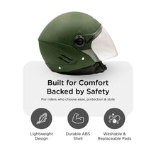 Hiker Lyra Pro Green Half Face Helmet