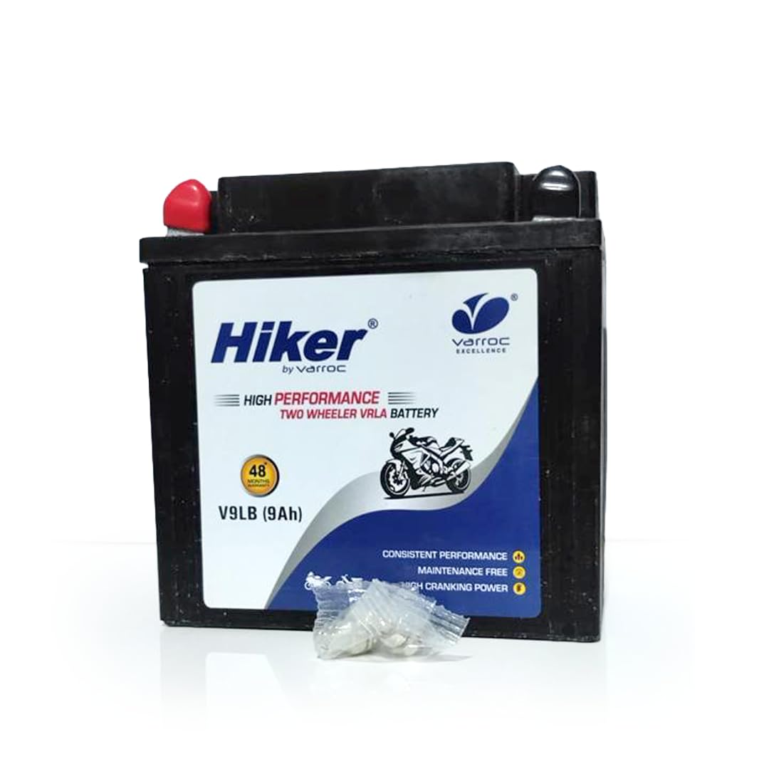 Hiker by Varroc V9LB, 9Ah and 12 V Battery for Bike -BTRY-9AH-V9LB