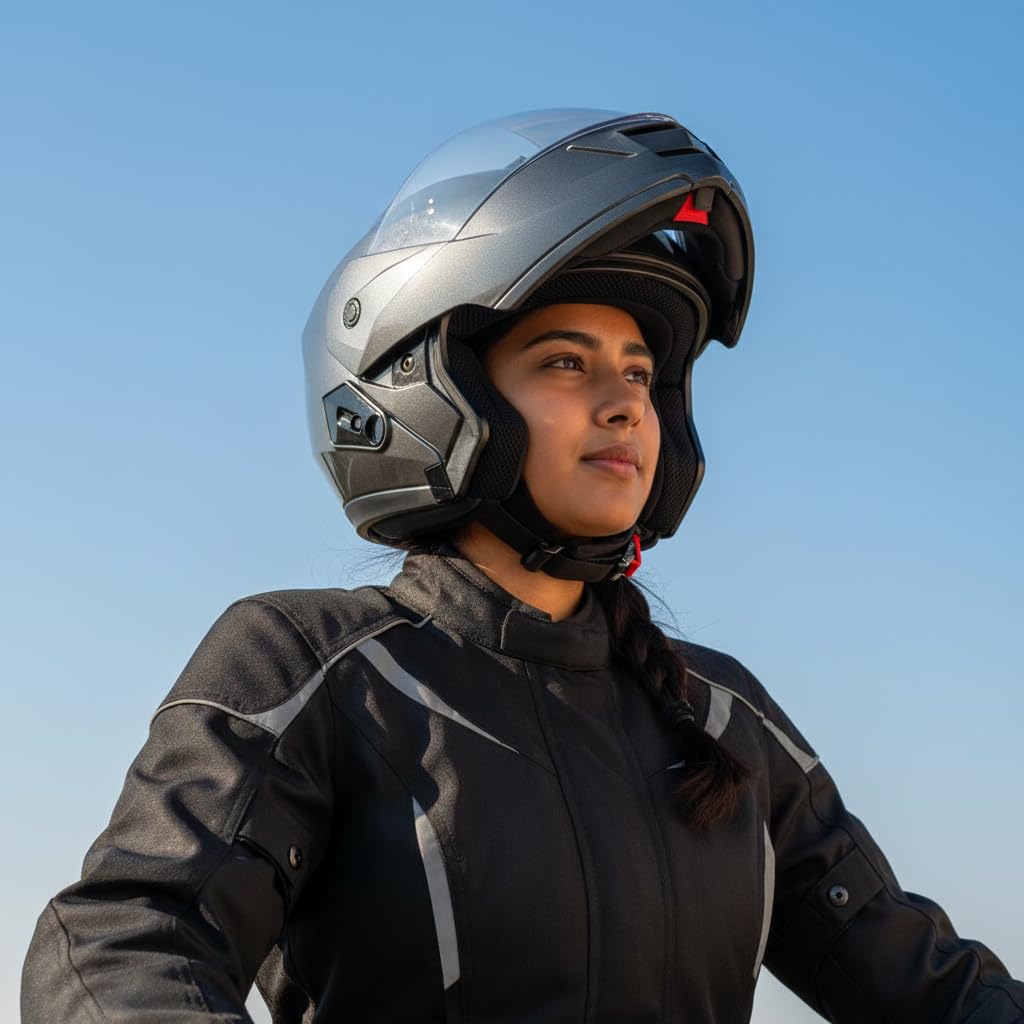 Hiker Pluto Pro Black Flip Up Helmet with Helmet Cleaner & Sanitizer Combo - HLMT-GRED-PPRO3 & CARC-UNIV-HCLN