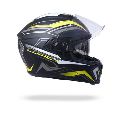 Comet Pro Max HD2 Full Face Helmet Size L 600MM Matt Black And Yellow