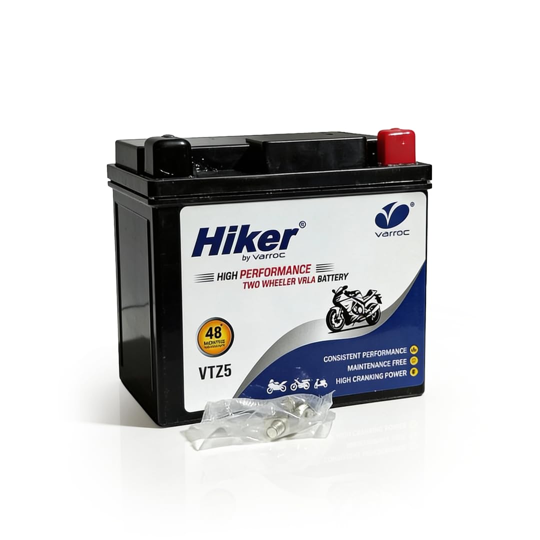 Hiker by Varroc VTZ5, 4Ah and 12 V Battery for Bike -BTRY-4AH-VTZ5